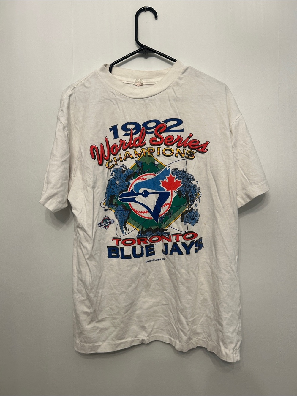 Vintage White Toronto Blue Jays 1992 Graphic Tee